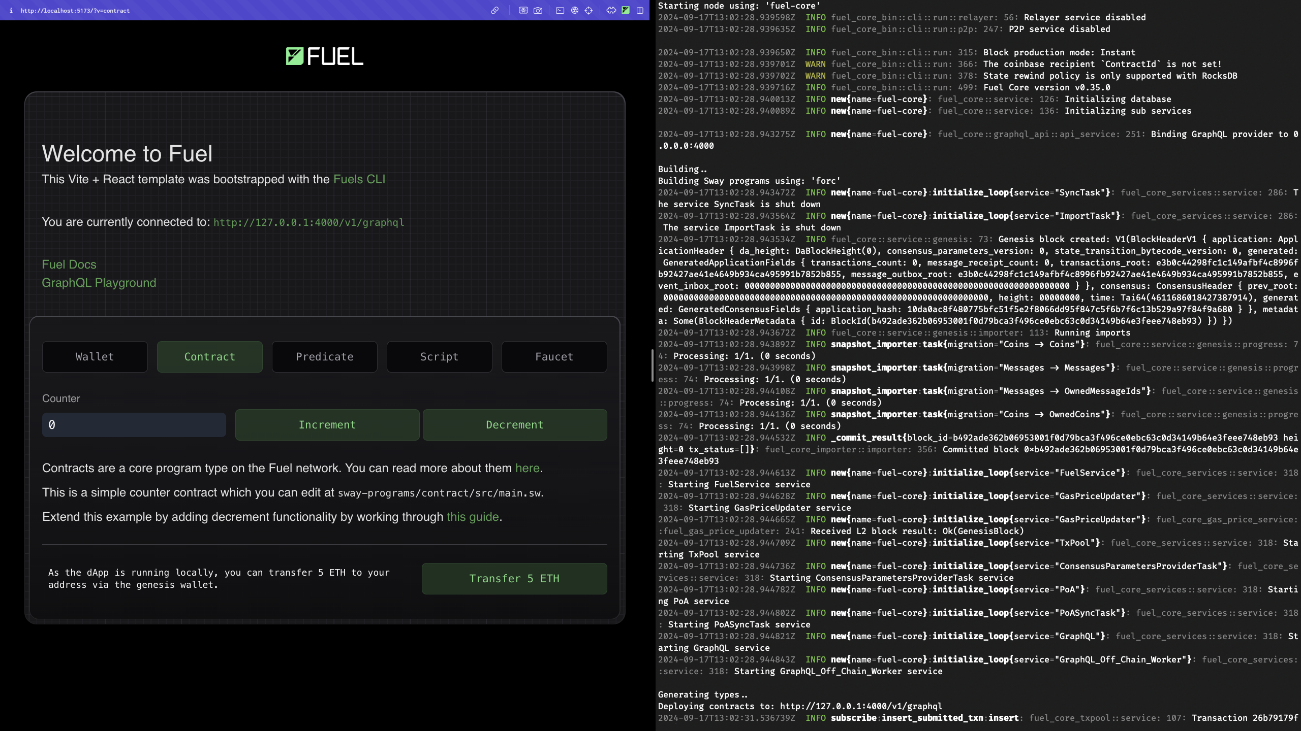 Fullstack Fuel Dev Workflow